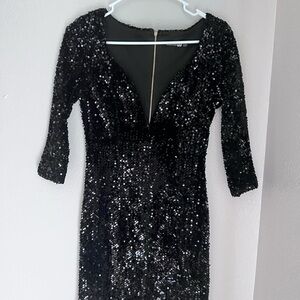 Black Boohoo NIGHT Sequence Dress